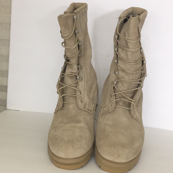 Wellco Vibram Tan Combat Boots Men Size 13R - Picture 3 of 8